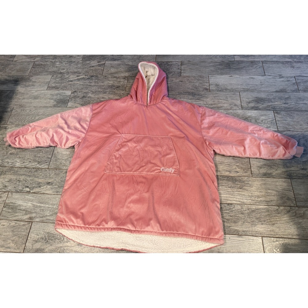 The Comfy Wearable Blanket Oversized Hoodie‎ Pink Sherpa Lined One Size Sweater